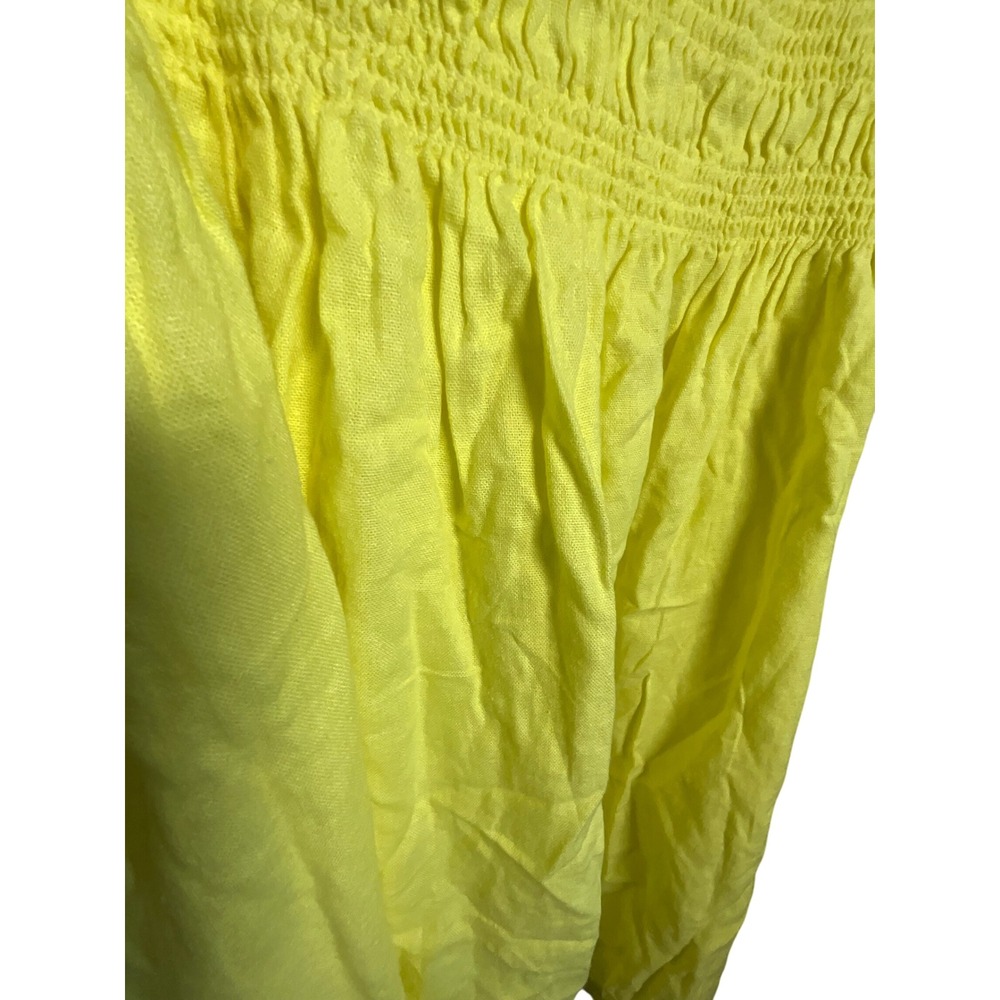 Universal Thread Yellow Dress Women's  Smocked Casual Summer - Picture 6 of 9